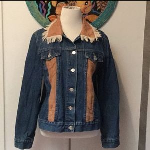 Lighthouse Apparel Jean Jacket With Leather Panels